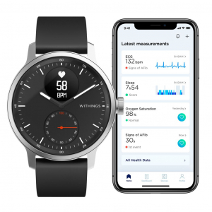 Withings Scanwatch 42mm aktivitásmérő óra fekete (HWA09-model 4-All-Int)